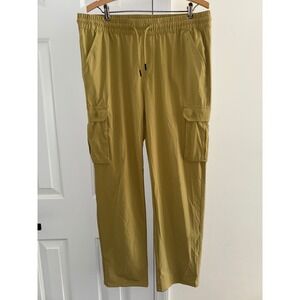 Avenue Women's Olive Green Cargo Pants Elastic Waist Drawstring Size L
